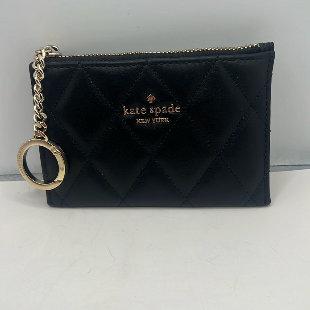 Kate Spade wristlet NWT black and gold hardware